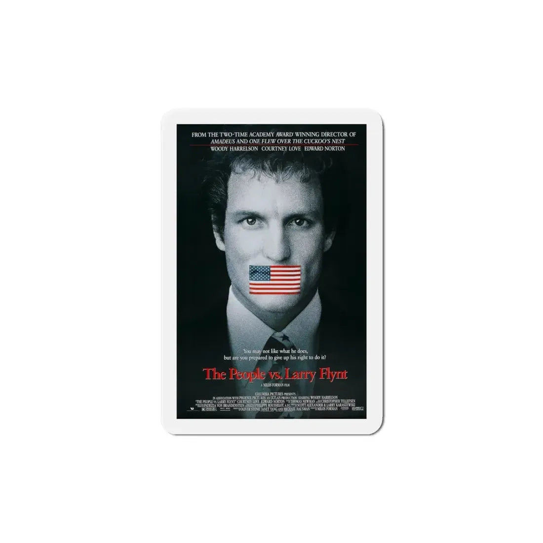 The People Vs Larry Flynt 1996 Movie Poster Refrigerator Magnet 6 Inch - The Sticker Space