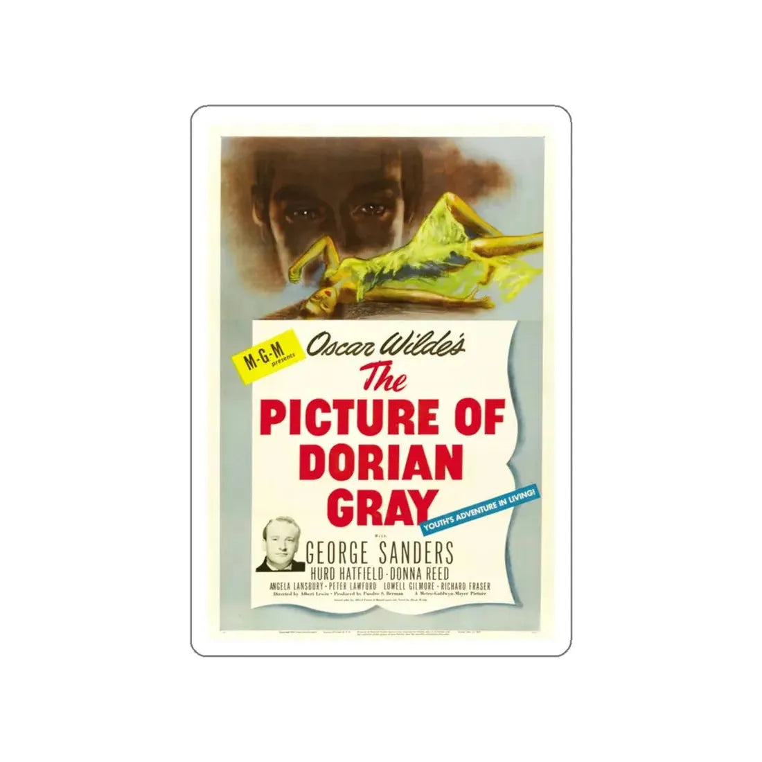 THE PICTURE OF DORIAN GRAY 1945 Movie Poster STICKER Vinyl Die-Cut Decal 5 Inch - The Sticker Space