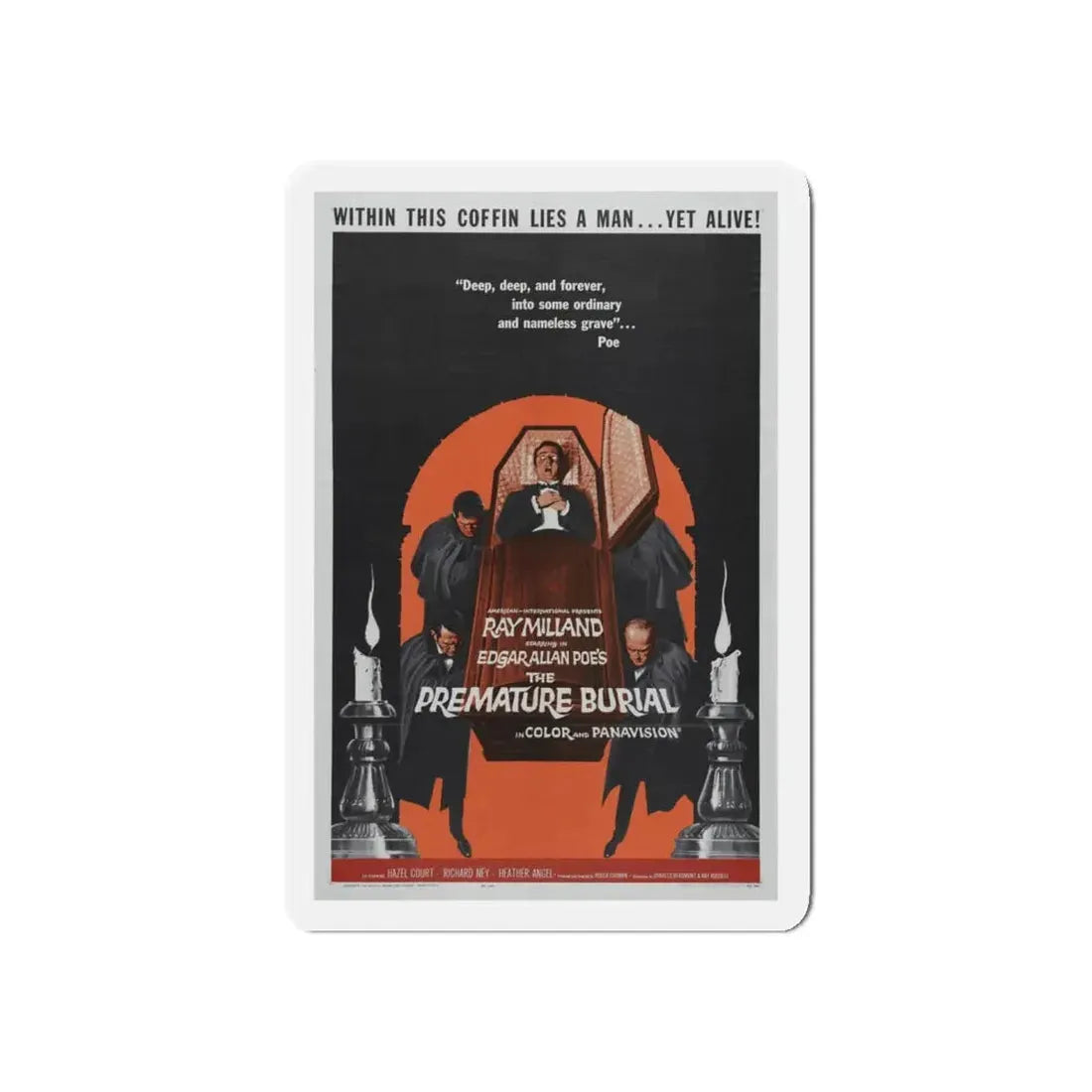 THE PREMATURE BURIAL 1962 Movie Poster - Refrigerator Magnet 5 Inch - The Sticker Space