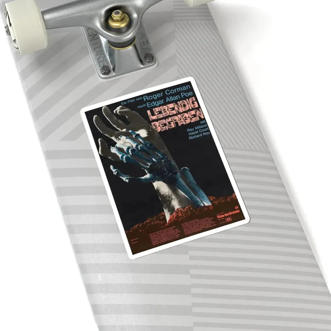 THE PREMATURE BURIAL (GERMAN) 1962 Movie Poster - STICKER Vinyl Kiss-Cut Decal - The Sticker Space