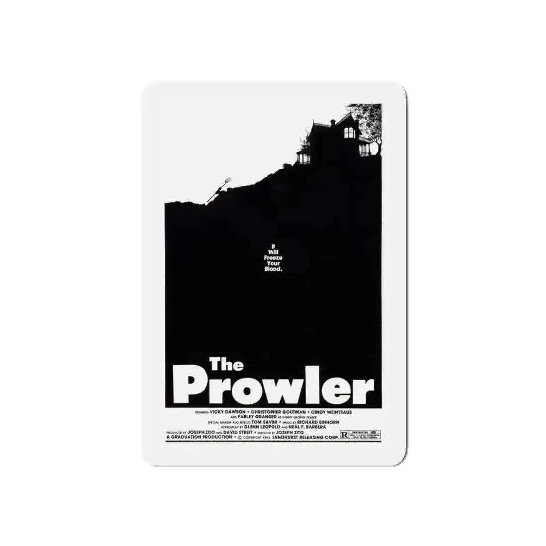 THE PROWLER 1981 Movie Poster - Refrigerator Magnet 5 Inch Die-Cut - The Sticker Space