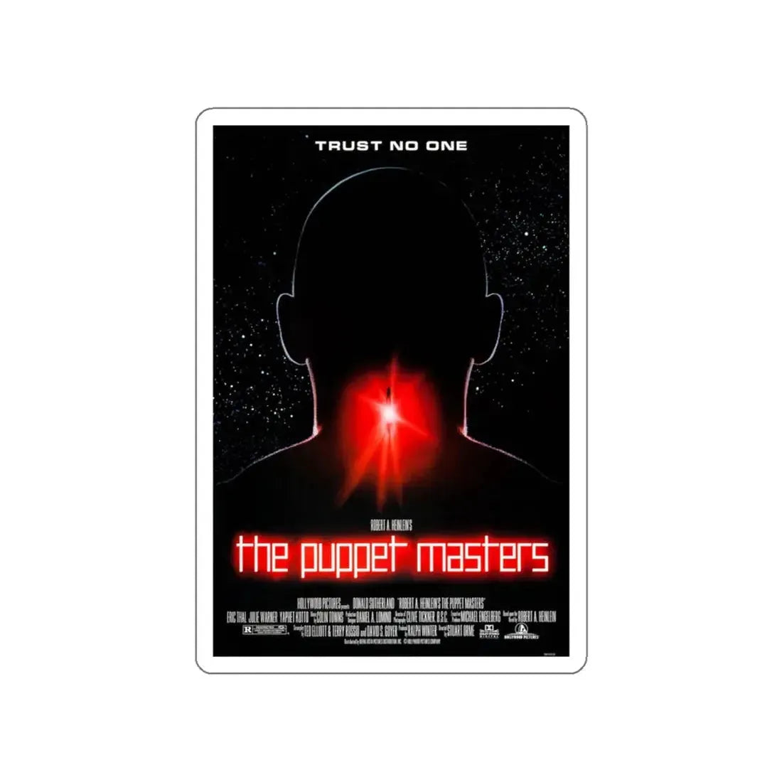 THE PUPPET MASTERS 1994 Movie Poster STICKER Vinyl Die-Cut Decal 5 Inch - The Sticker Space