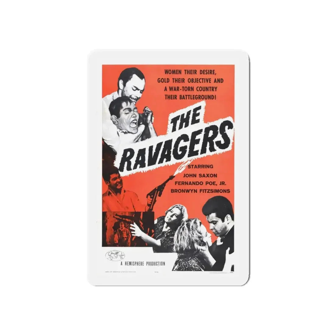 THE RAVAGERS 1979 Movie Poster - Refrigerator Magnet 5 Inch Die-Cut - The Sticker Space