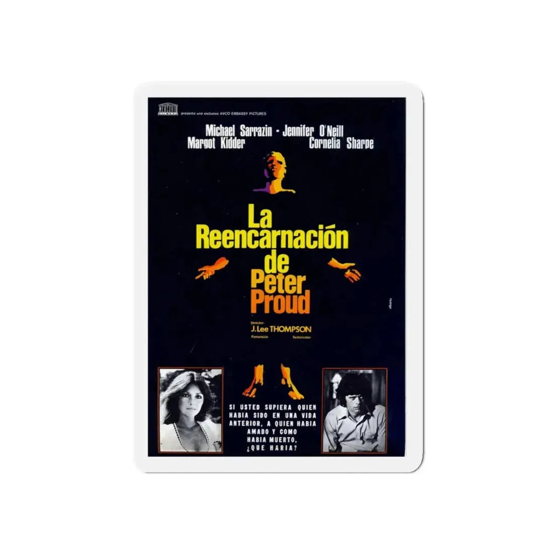THE REINCARNATION OF PETER PROUD (2) 1975 Movie Poster - Refrigerator Magnet 5 Inch Die-Cut - The Sticker Space