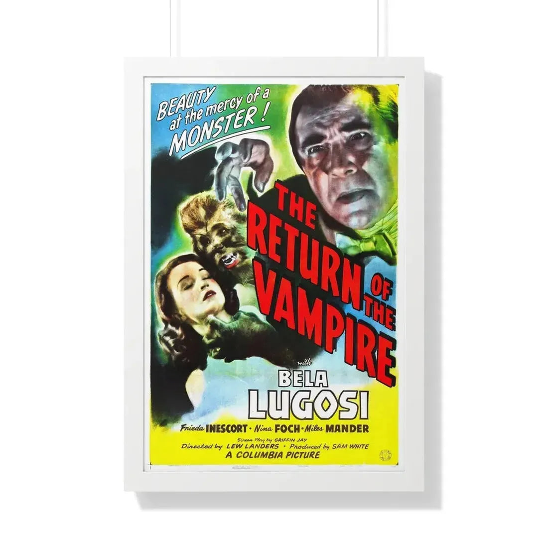 THE RETURN OF THE VAMPIRE (3) 1943 - Framed Movie Poster 20" x 30" White - The Sticker Space