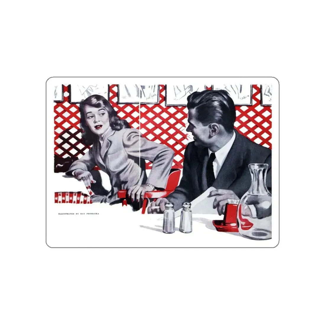 The Right Thing To Do, Good Housekeeping, July 1943 (Magazine Illustration) STICKER Vinyl Die-Cut Decal White Die-Cut 6 Inch - The Sticker Space