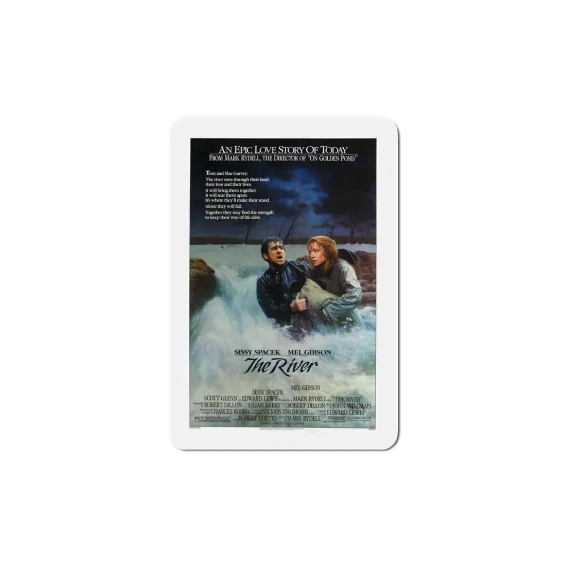 The River 1984 Movie Poster Refrigerator Magnet 6 Inch - The Sticker Space