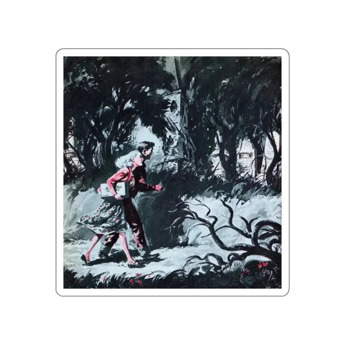 The Runaway, Collier's, April 5, 1952 (Magazine Illustration) STICKER Vinyl Die-Cut Decal White Die-Cut 6 Inch - The Sticker Space