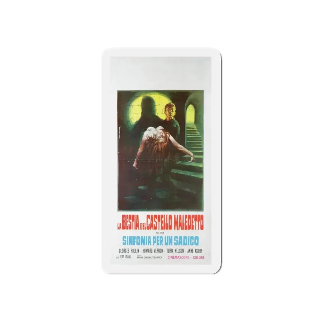 THE SADISTIC BARON VON KLAUS 1962 Movie Poster - Refrigerator Magnet 5 Inch Die-Cut - The Sticker Space