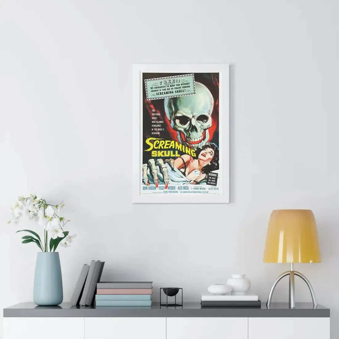 THE SCREAMING SKULL 1958 - Framed Movie Poster - The Sticker Space