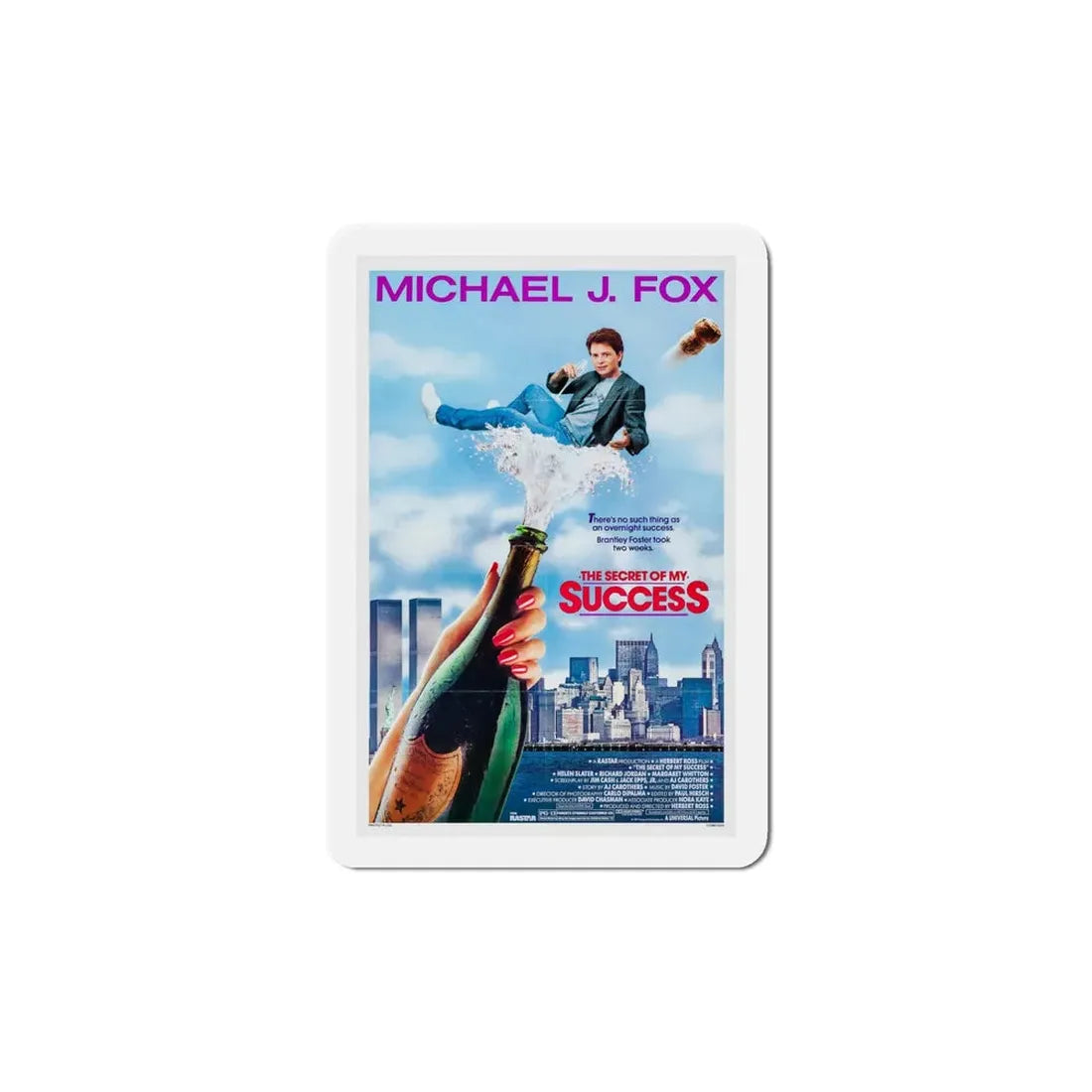 The Secret of my Success 1987 Movie Poster Refrigerator Magnet 6 Inch - The Sticker Space