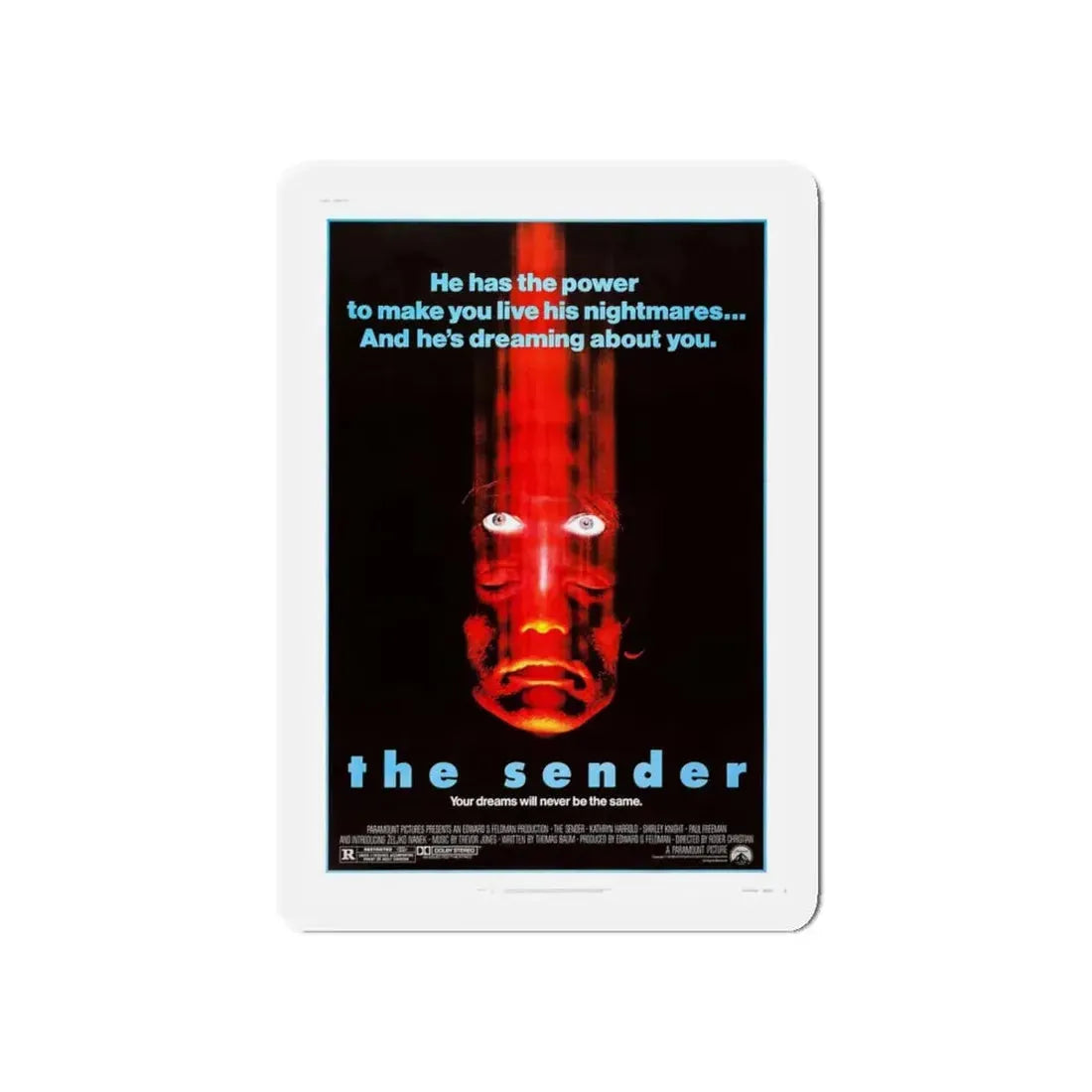 THE SENDER 1982 Movie Poster - Refrigerator Magnet 5 Inch - The Sticker Space