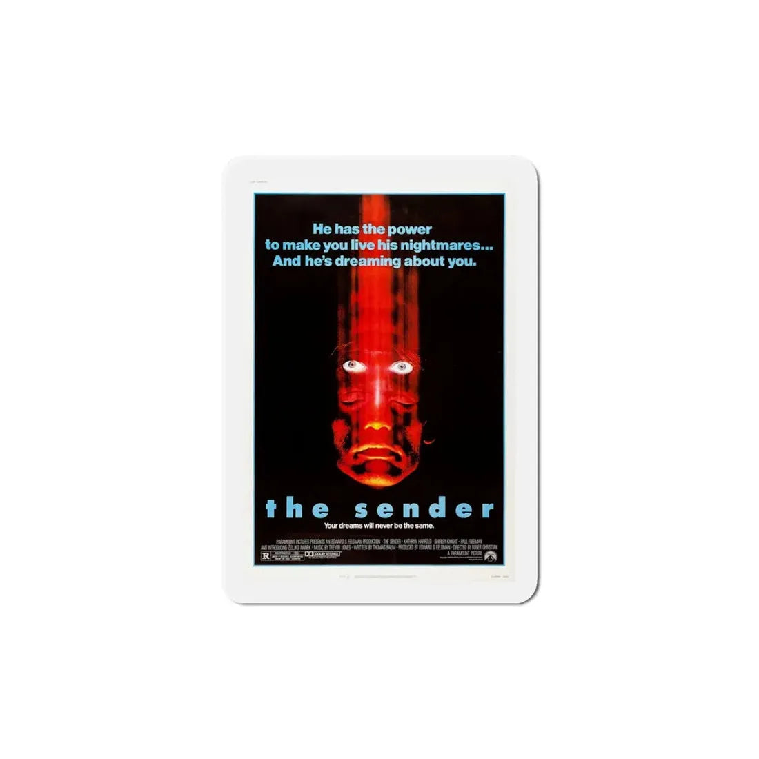 The Sender 1982 Movie Poster Refrigerator Magnet 6 Inch - The Sticker Space