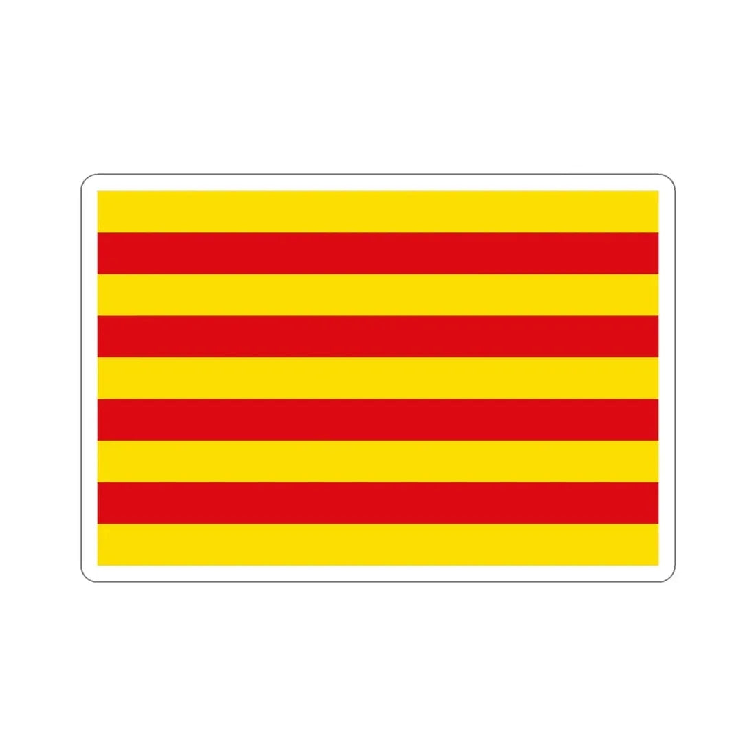 The Senyera the Flag of Catalonia Spain STICKER Vinyl Die-Cut Decal 5 Inch - The Sticker Space