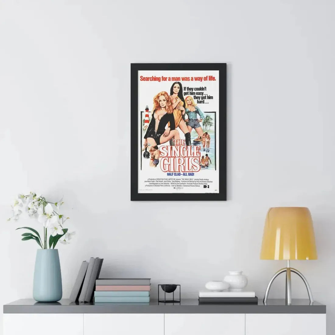 THE SINGLE GIRLS 1973 - Framed Movie Poster - The Sticker Space