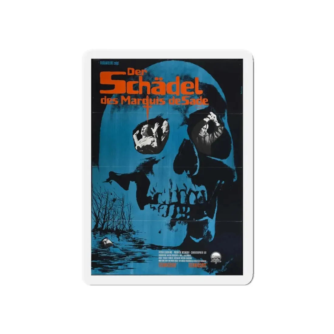 THE SKULL (GERMAN) 1965 Movie Poster - Refrigerator Magnet 5 Inch - The Sticker Space