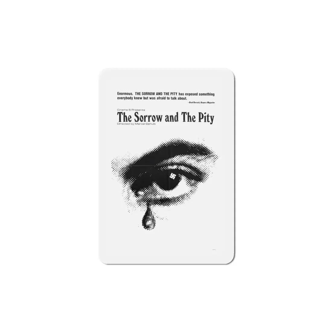 The Sorrow and the Pity 1972 Movie Poster Refrigerator Magnet 6 Inch - The Sticker Space