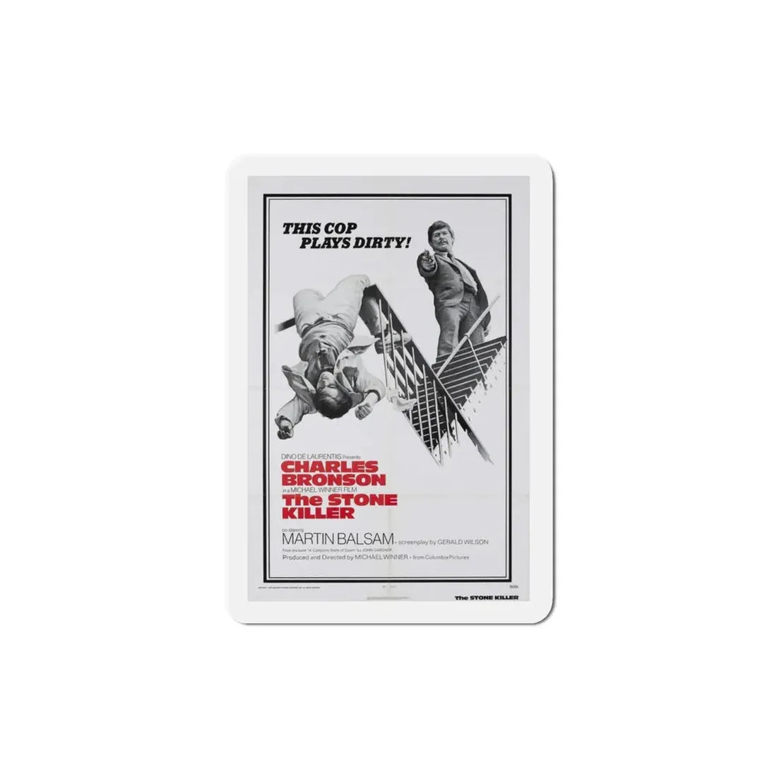 The Stone Killer 1973 Movie Poster Refrigerator Magnet 4 Inch - The Sticker Space