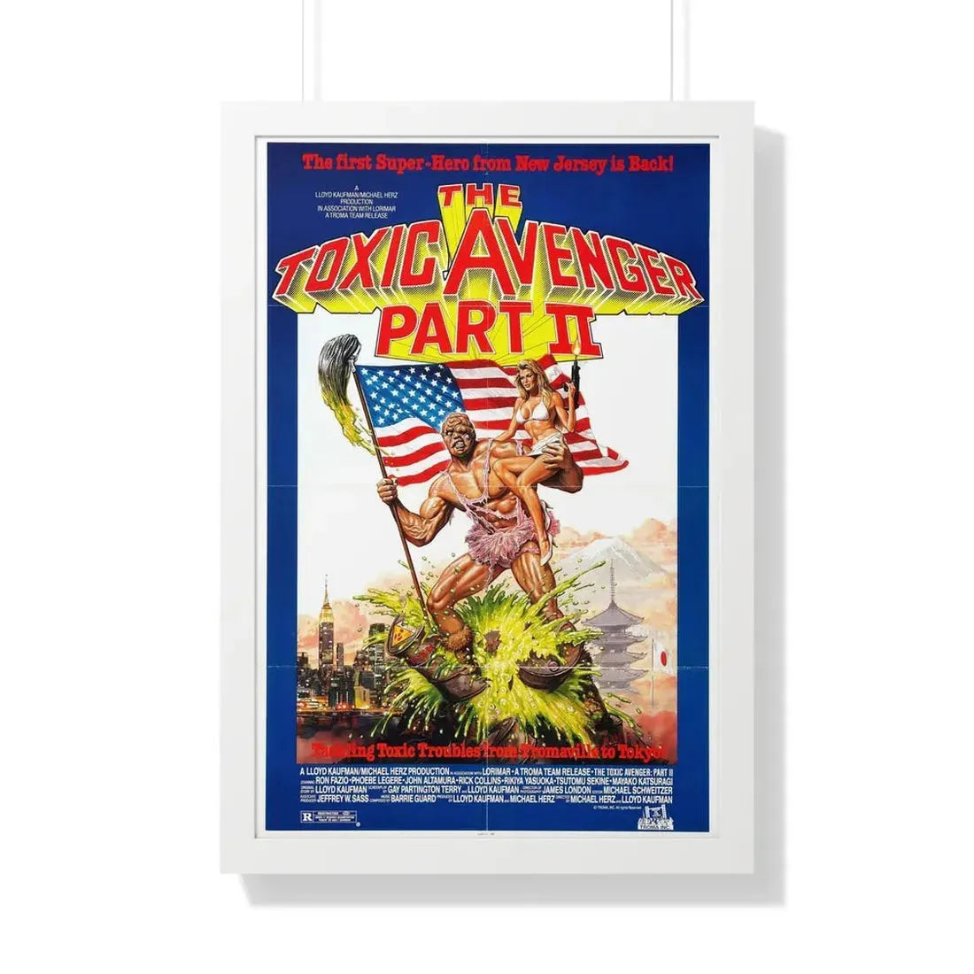 THE TOXIC AVENGER PART II 1989 - Framed Movie Poster 20" x 30" White - The Sticker Space