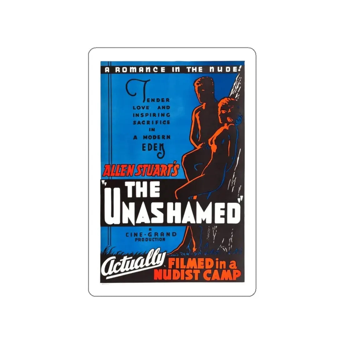 THE UNASHAMED 1938 Movie Poster STICKER Vinyl Die-Cut Decal 5 Inch - The Sticker Space