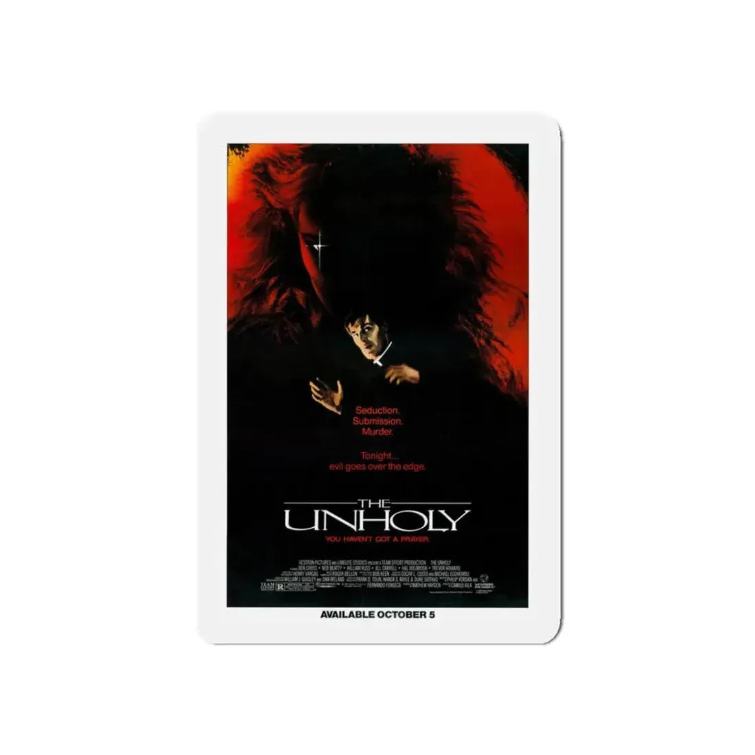 THE UNHOLY 1988 Movie Poster - Refrigerator Magnet 5 Inch Die-Cut - The Sticker Space