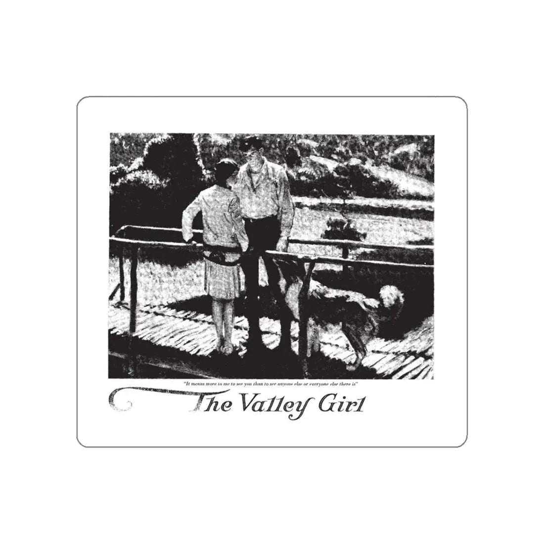 The Valley Girl, Collier's, January 7, 1928 (Magazine Illustration) STICKER Vinyl Die-Cut Decal White Die-Cut 6 Inch - The Sticker Space