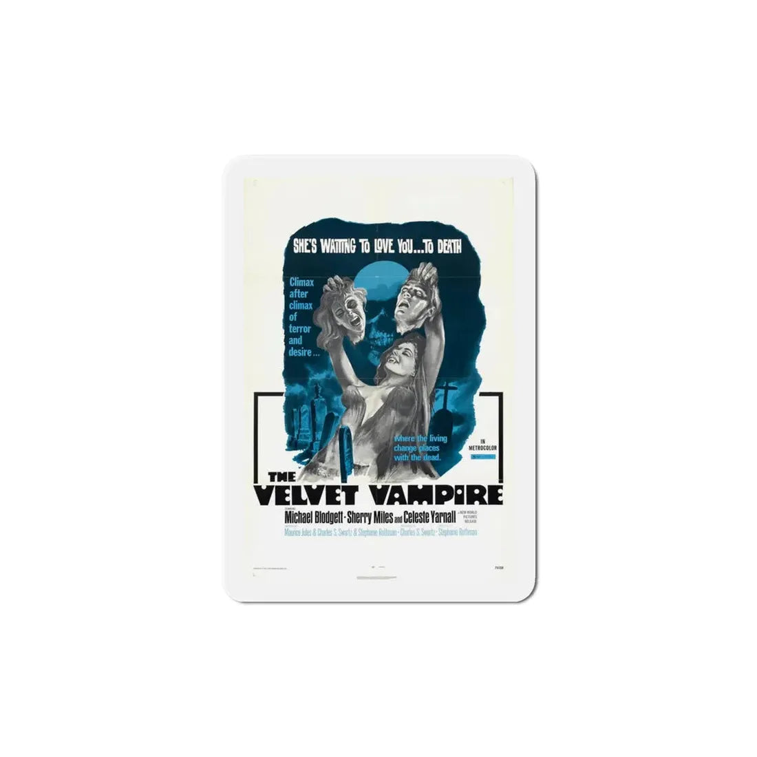 The Velvet Vampire 1971 Movie Poster Refrigerator Magnet 6 Inch - The Sticker Space
