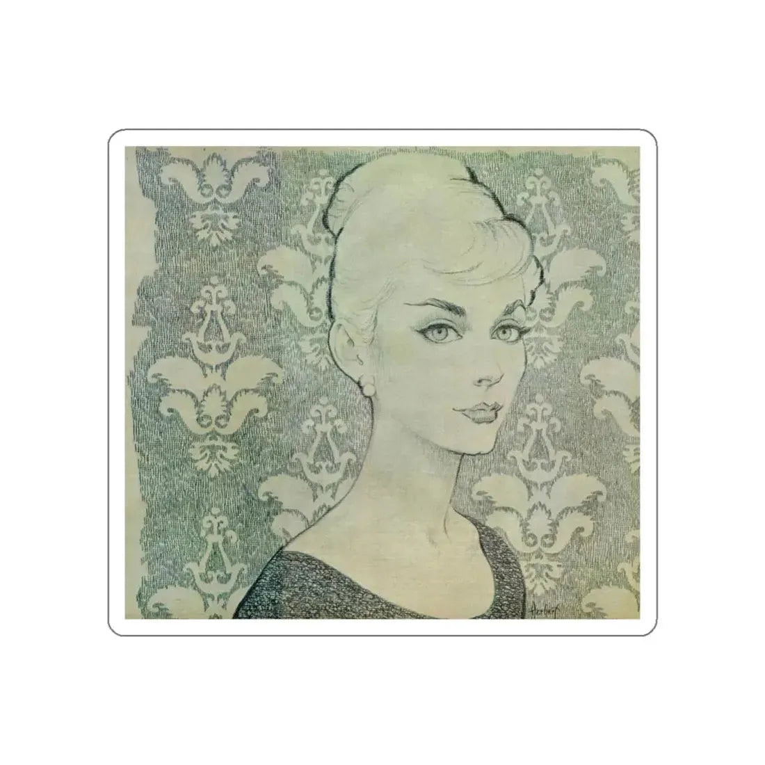 The Very Smallest Little Wedding of Them All, McCall's, May 1961 (Magazine Illustration) STICKER Vinyl Die-Cut Decal White Die-Cut 6 Inch - The Sticker Space