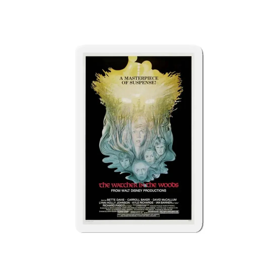 THE WATCHER IN THE WOODS 1980 Movie Poster - Refrigerator Magnet 5 Inch Die-Cut - The Sticker Space