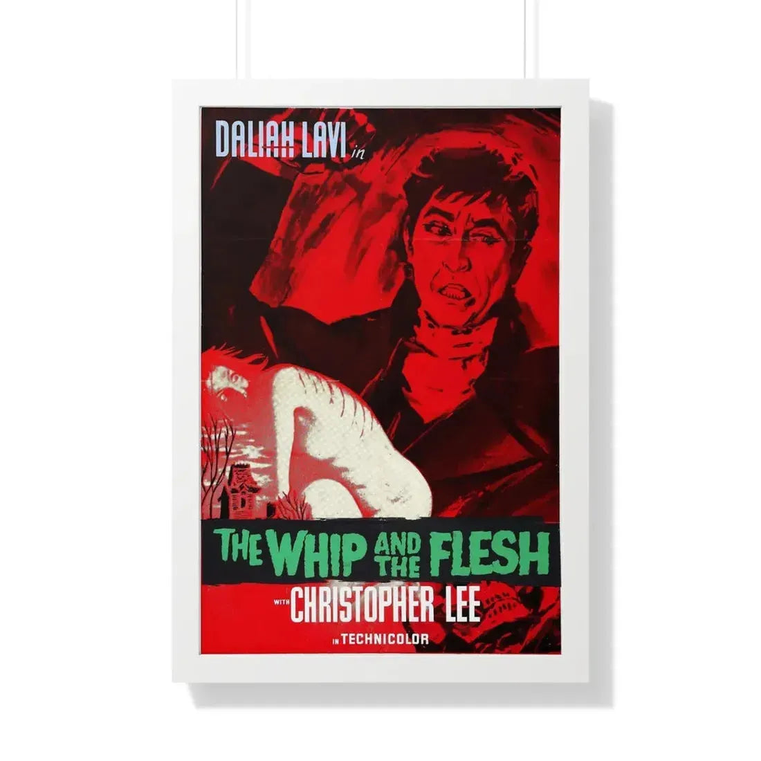 THE WHIP AND THE FLESH (THE WHIP AND THE BODY) 1963 - Framed Movie Poster 20" x 30" White - The Sticker Space