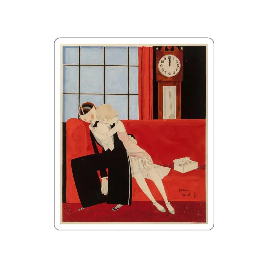 The Witching Hour (Magazine Illustration) STICKER Vinyl Die-Cut Decal White Die-Cut 6 Inch - The Sticker Space