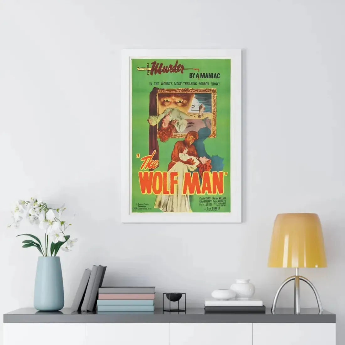 THE WOLF MAN (REISSUE) 1941 - Framed Movie Poster - The Sticker Space