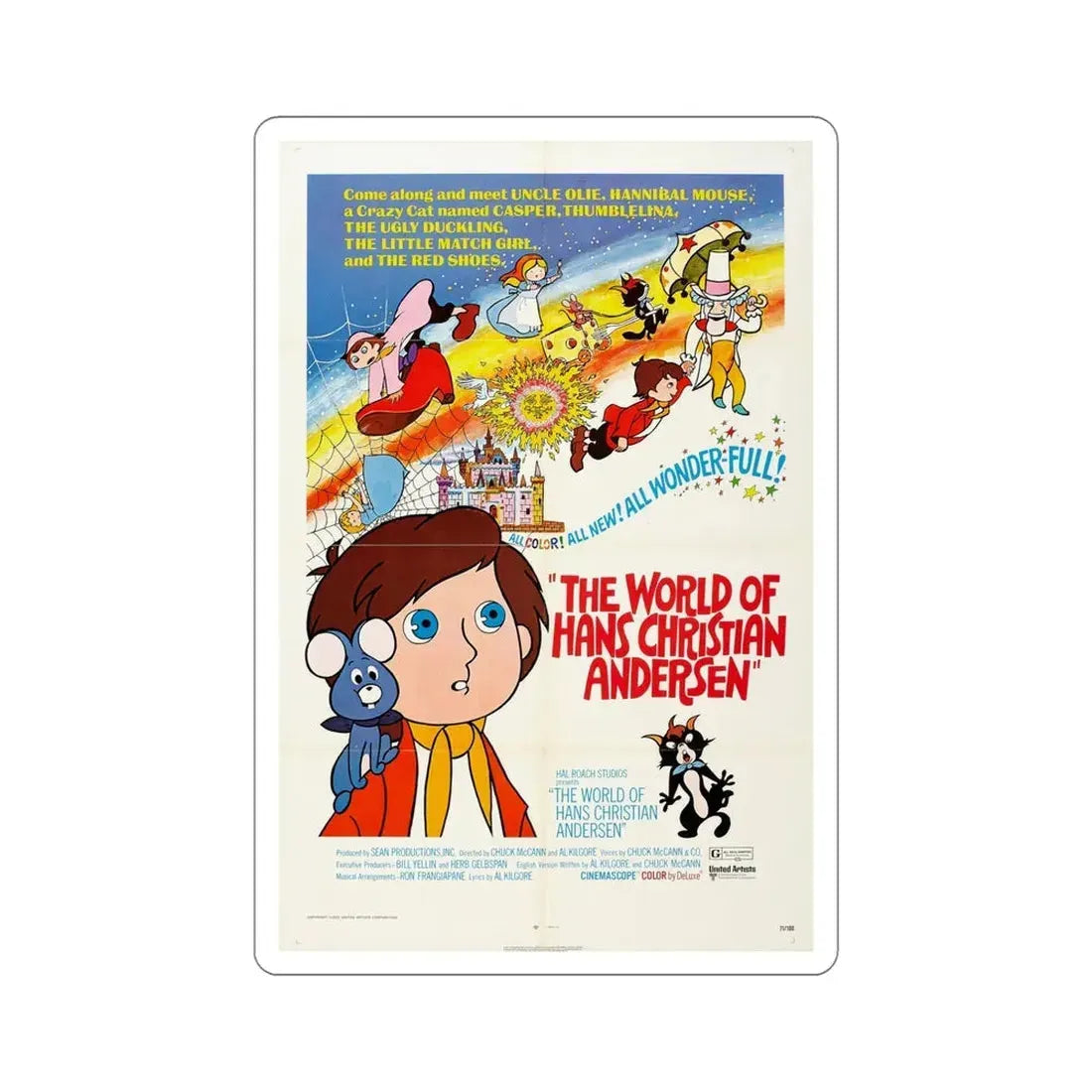 The World of Hans Christian Andersen 1971 Movie Poster STICKER Vinyl Die-Cut Decal 5 Inch - The Sticker Space