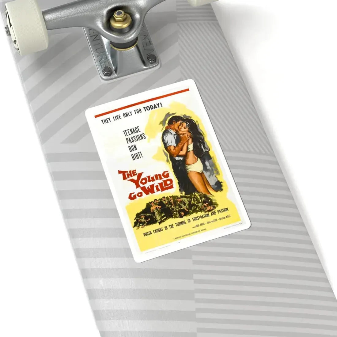 THE YOUNG GO WILD 1959 Movie Poster - STICKER Vinyl Kiss-Cut Decal - The Sticker Space