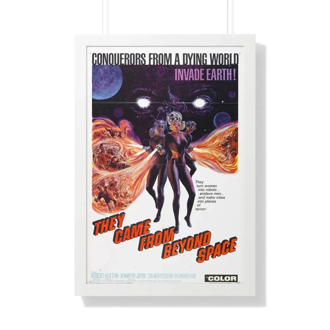 THEY CAME FROM BEYOND SPACE 1967 - Framed Movie Poster 20" x 30" White - The Sticker Space