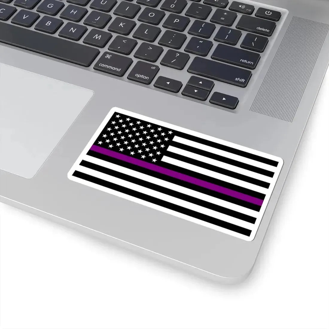 Thin Purple Line Flag United States (United States) STICKER Vinyl Kiss-Cut Decal - The Sticker Space