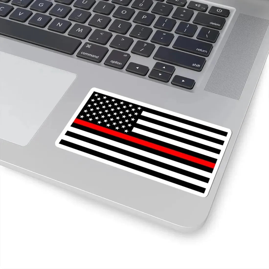 Thin Red Line Flag United States (United States) STICKER Vinyl Kiss-Cut Decal - The Sticker Space