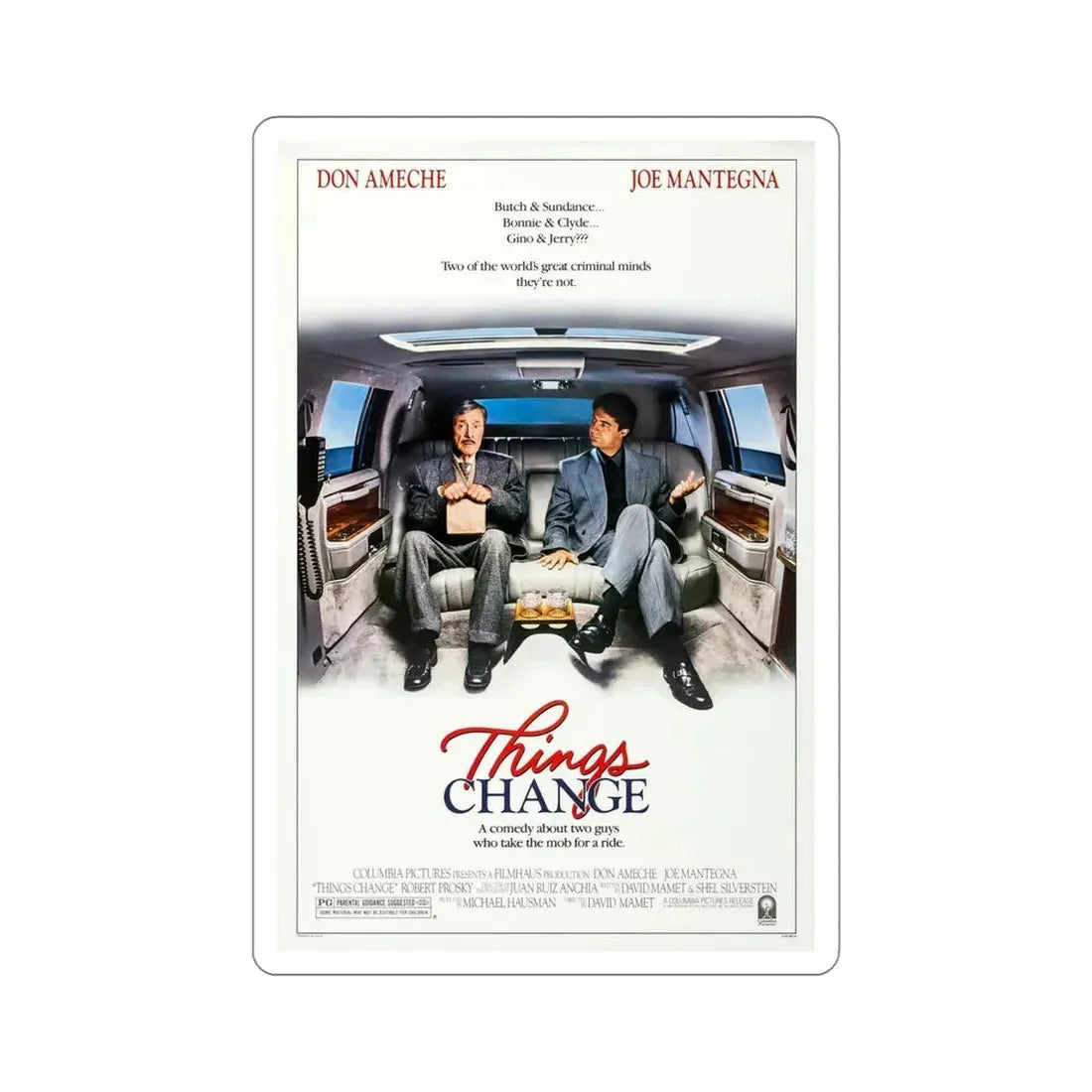 Things Change 1988 Movie Poster STICKER Vinyl Die-Cut Decal 5 Inch - The Sticker Space