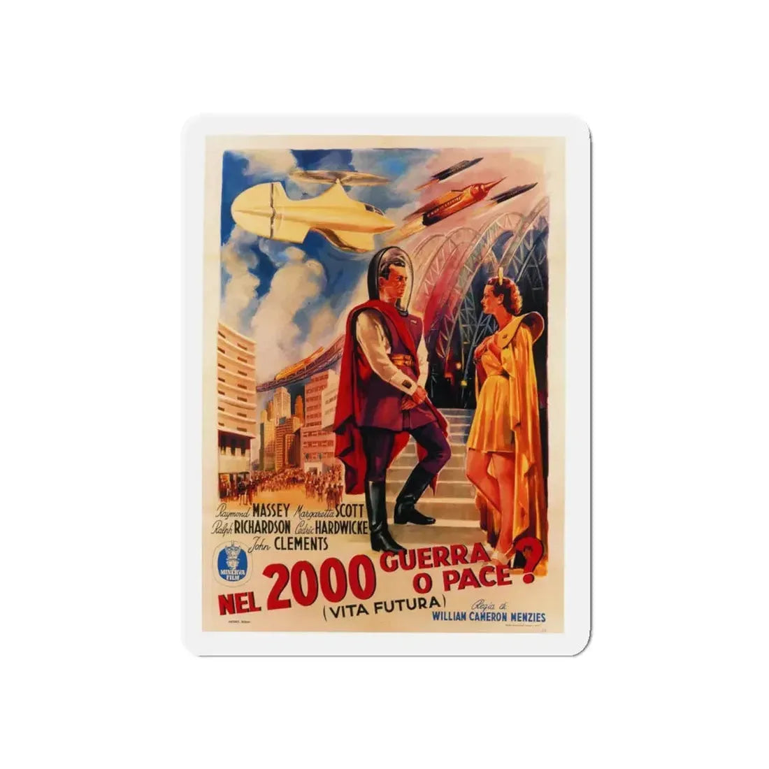 THINGS TO COME (ITALIAN) 1936 Movie Poster - Refrigerator Magnet 5 Inch - The Sticker Space