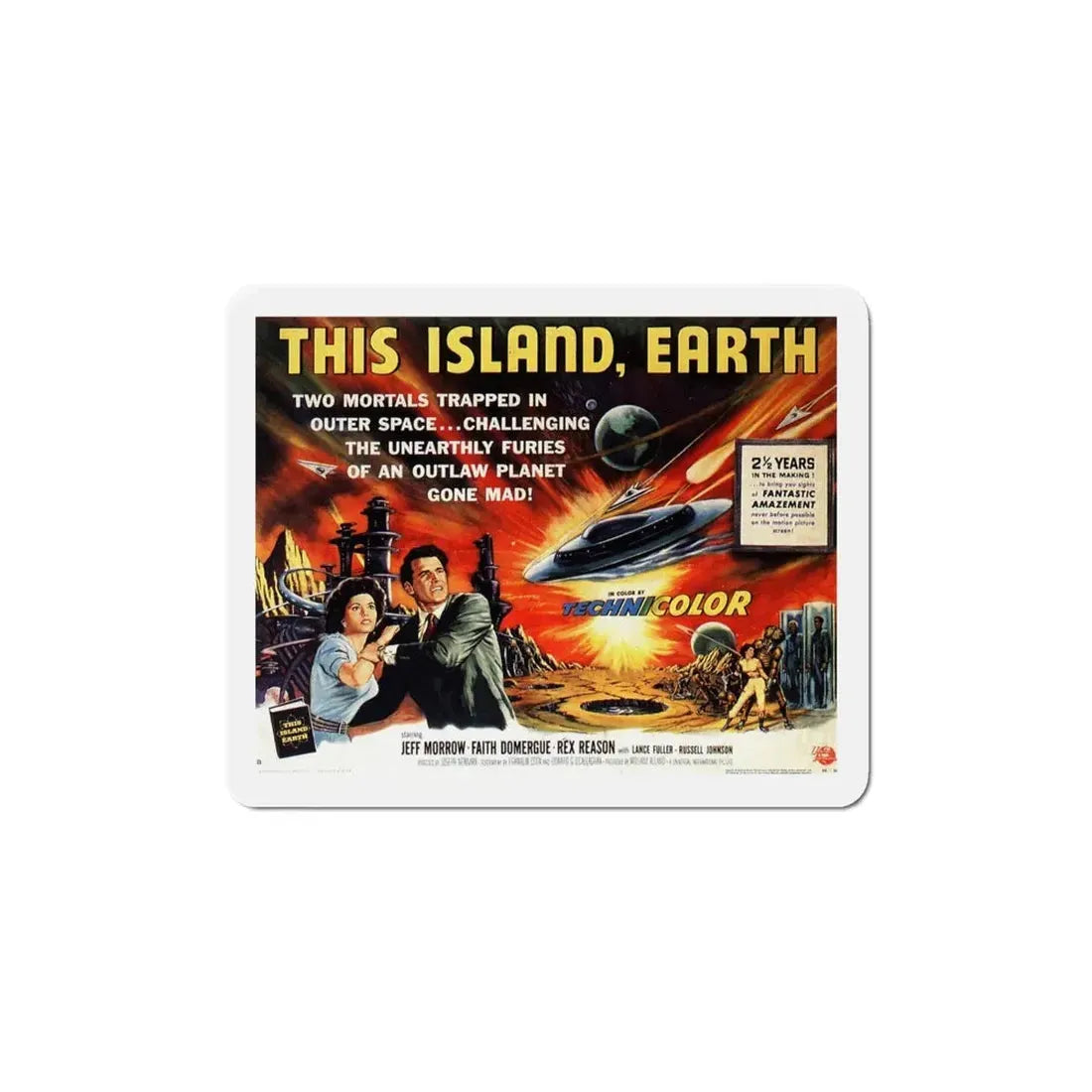 This Island Earth 1955 Movie Poster Refrigerator Magnet 6 Inch - The Sticker Space
