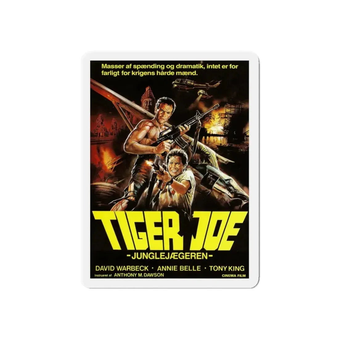 TIGER JOE (DANISH) 1982 Movie Poster - Refrigerator Magnet - The Sticker Space
