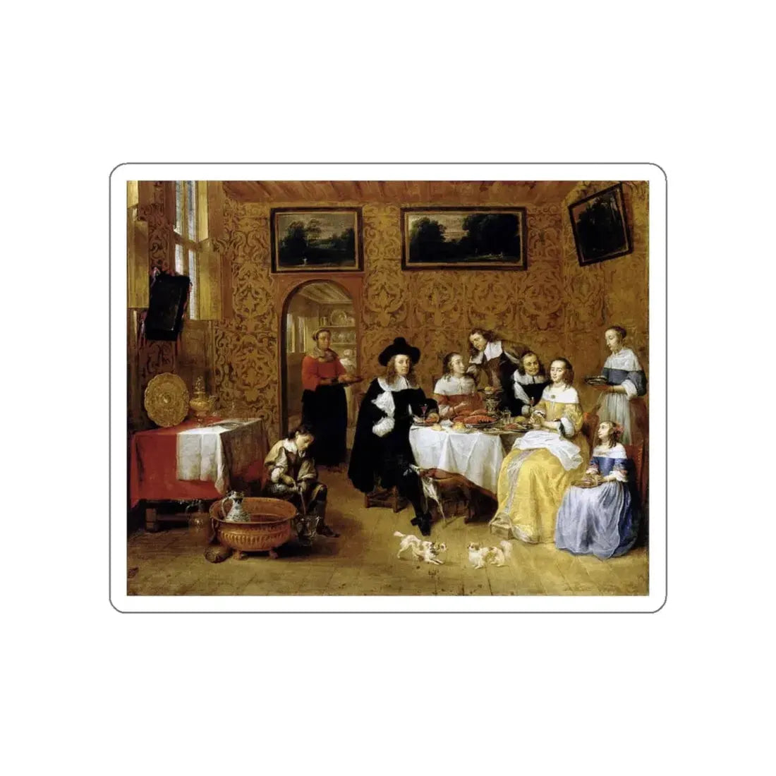 TILBORGH, Gillis van - Family Portrait (Artwork) STICKER Vinyl Die-Cut Decal White Die-Cut 6 Inch - The Sticker Space