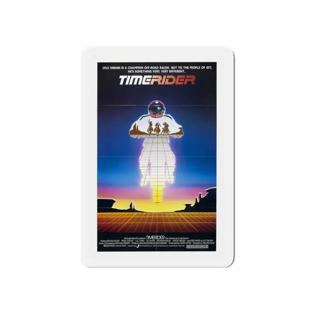 TIMERIDER 1982 Movie Poster - Refrigerator Magnet 5 Inch Die-Cut - The Sticker Space