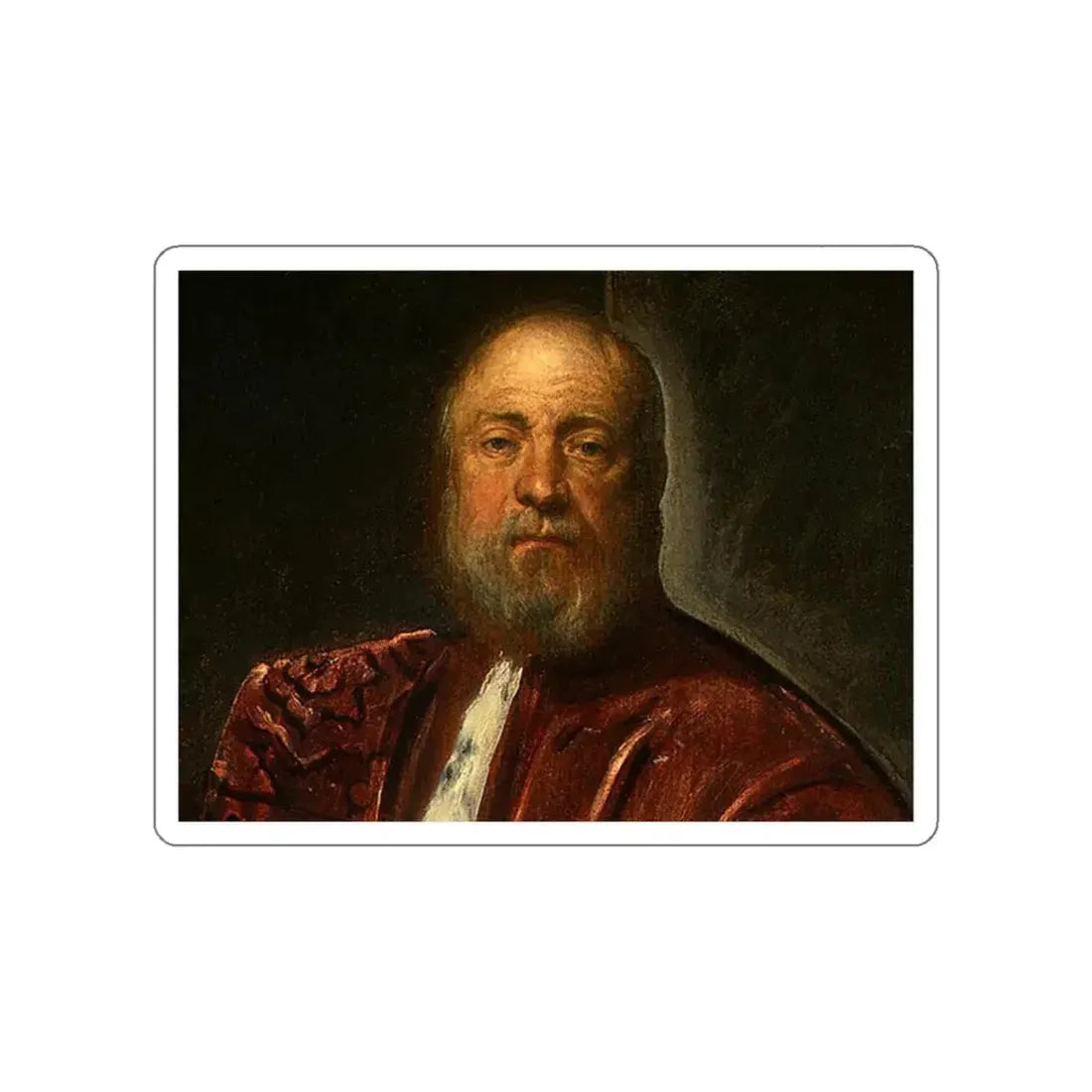 TINTORETTO, Jacopo Robusti - A Procurator of Saint Mark.s d 1 (Artwork) STICKER Vinyl Die-Cut Decal White Die-Cut 6 Inch - The Sticker Space