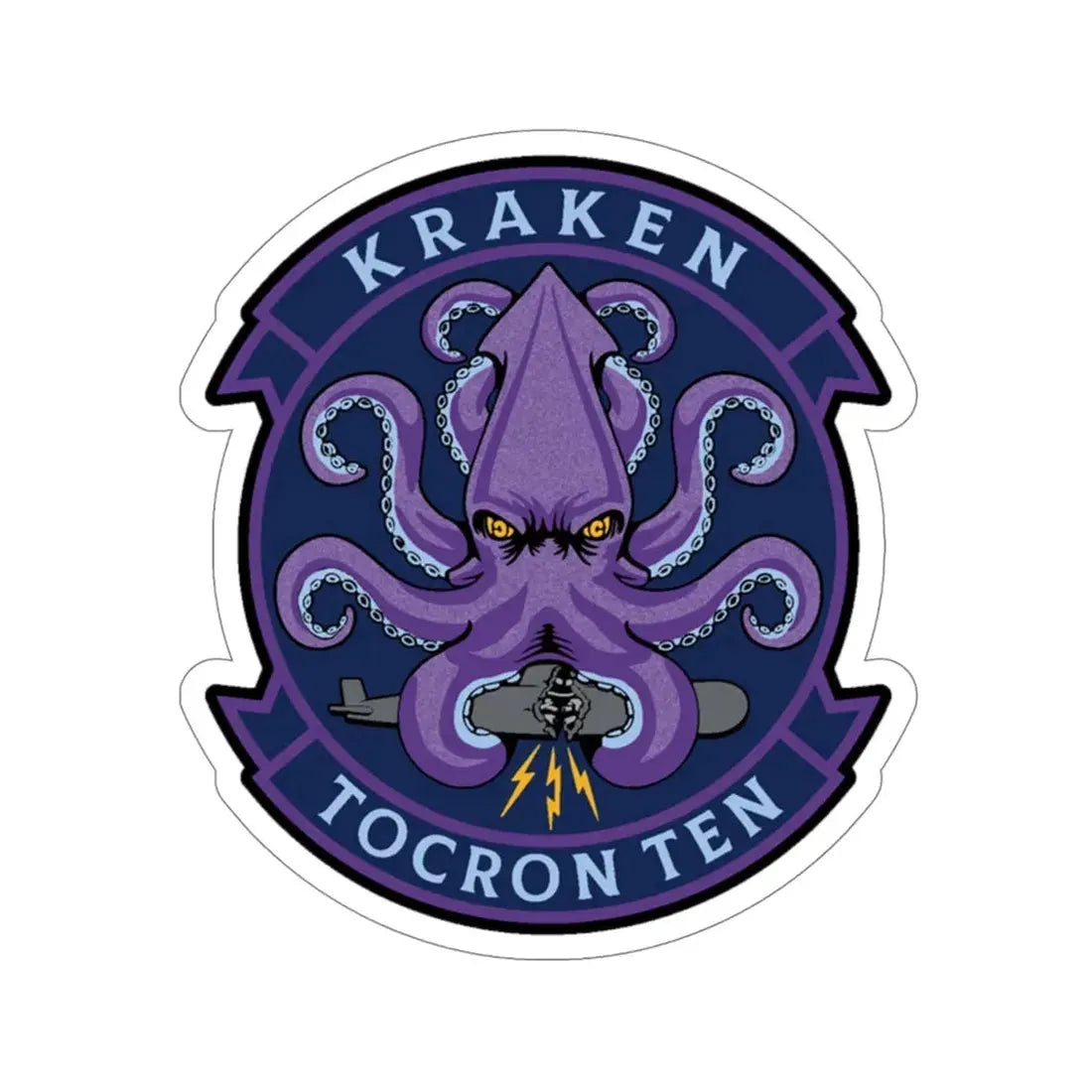 TOCRON TEN KRAKEN (U.S. Navy) STICKER Vinyl Die-Cut Decal 5 Inch - The Sticker Space