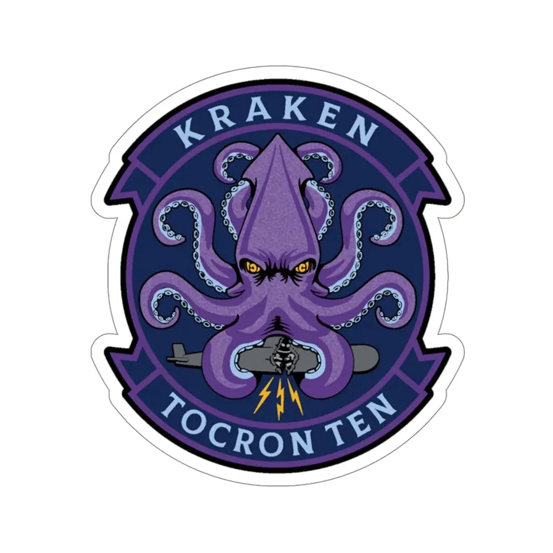 TOCRON TEN KRAKEN (U.S. Navy) STICKER Vinyl Die-Cut Decal 5 Inch - The Sticker Space