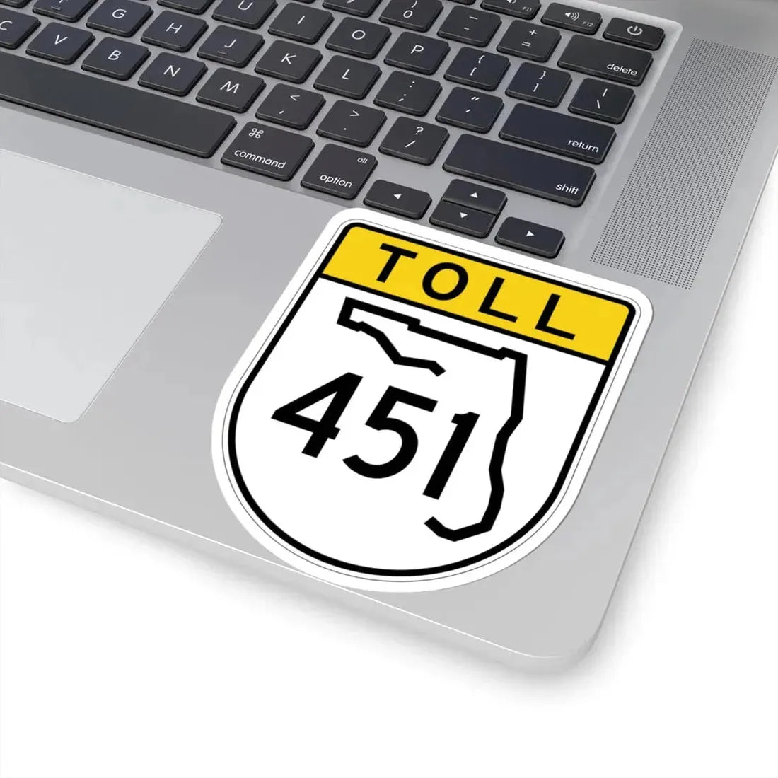 Toll Florida 451 (Florida) (Road Sign) STICKER Vinyl Kiss-Cut Decal - The Sticker Space