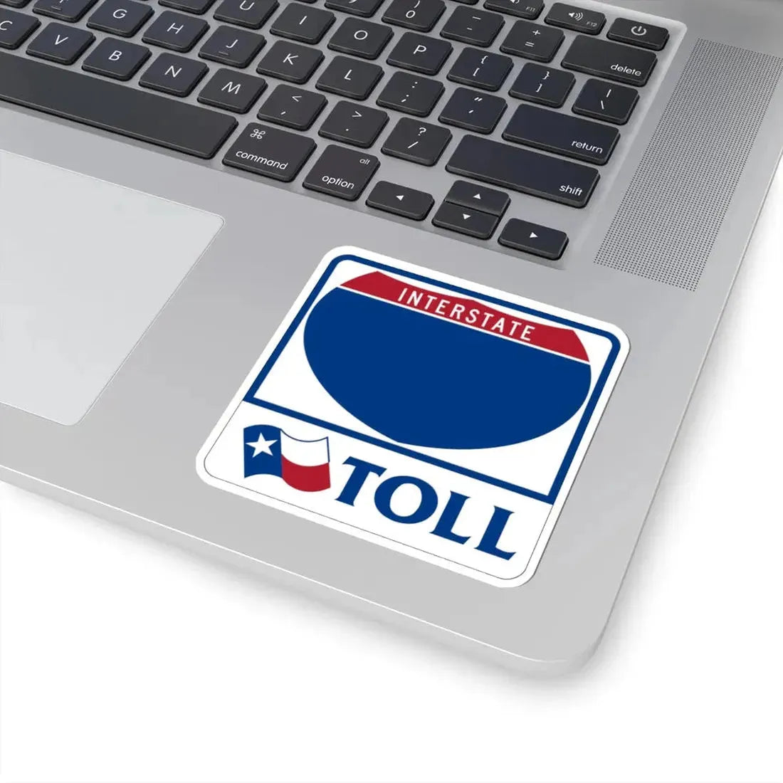 Toll Texas Interstate Highway blank (Texas) (Road Sign) STICKER Vinyl Kiss-Cut Decal - The Sticker Space