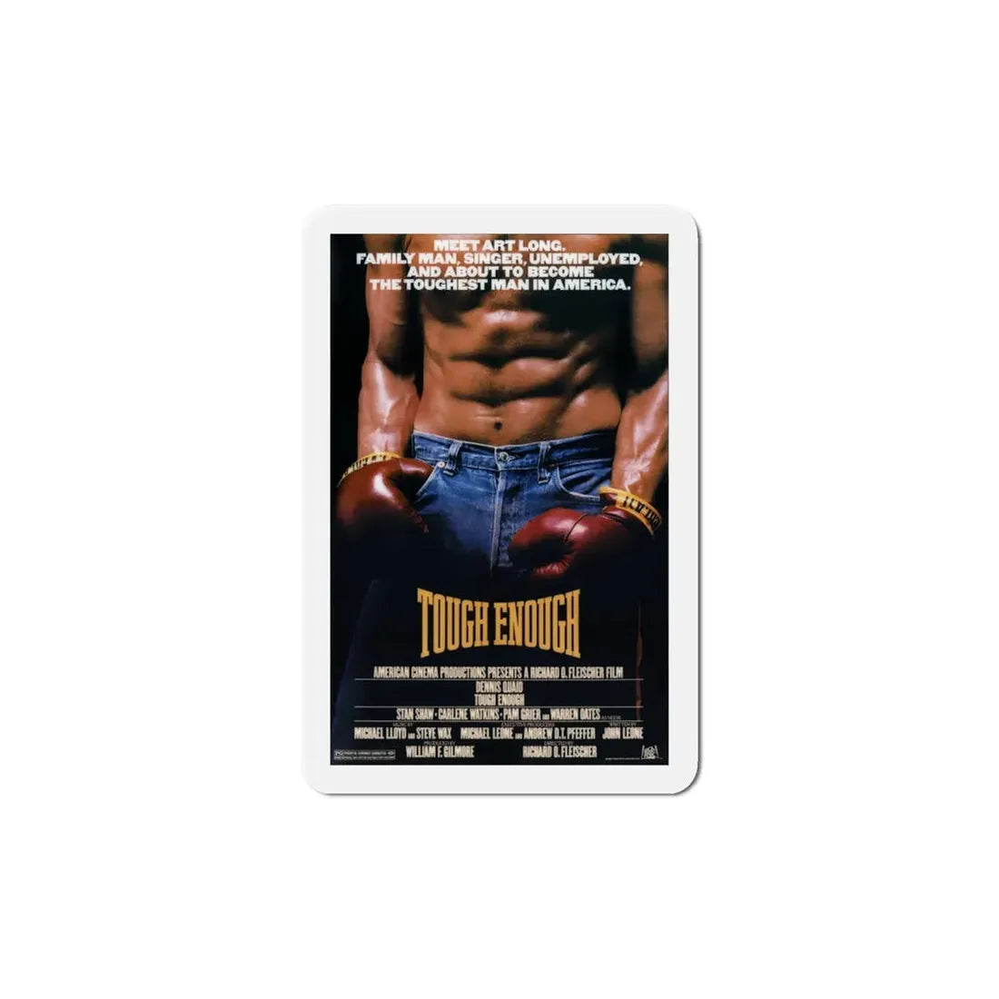 Tough Enough 1983 Movie Poster Refrigerator Magnet 6 Inch - The Sticker Space
