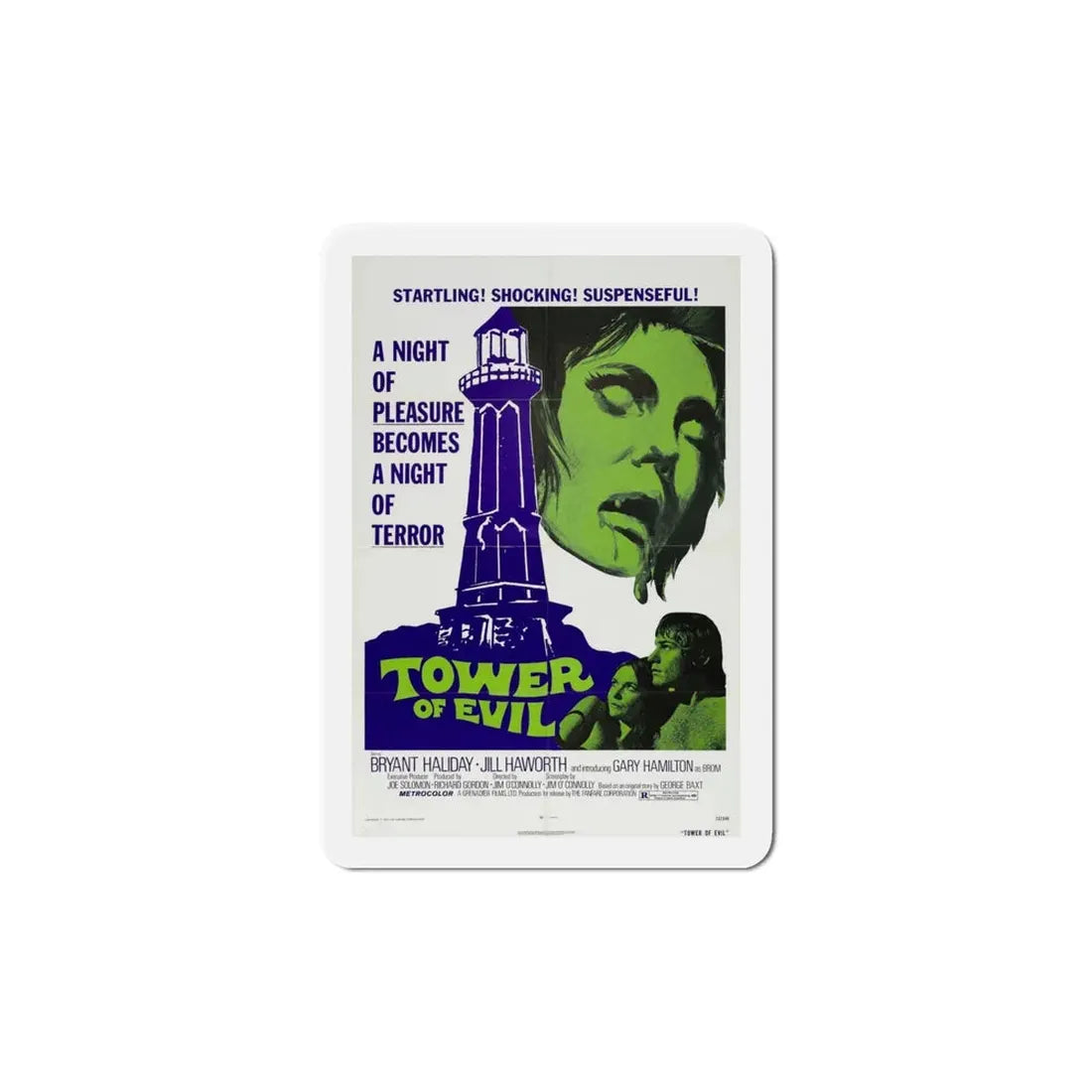 Tower of Evil 1972 Movie Poster Refrigerator Magnet 6 Inch - The Sticker Space
